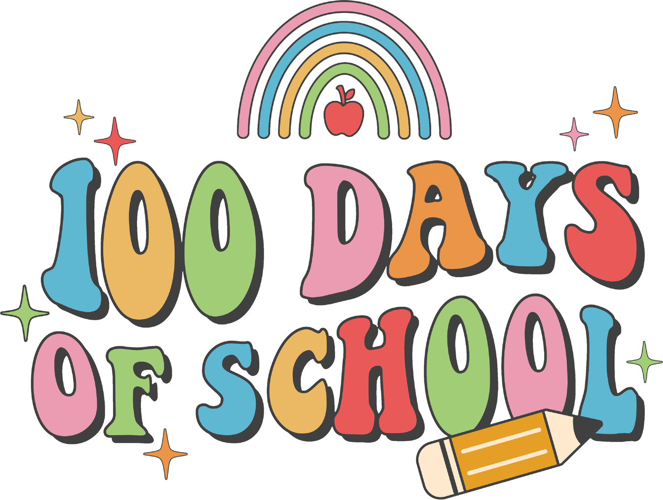 100 Days of School DTF Transfers