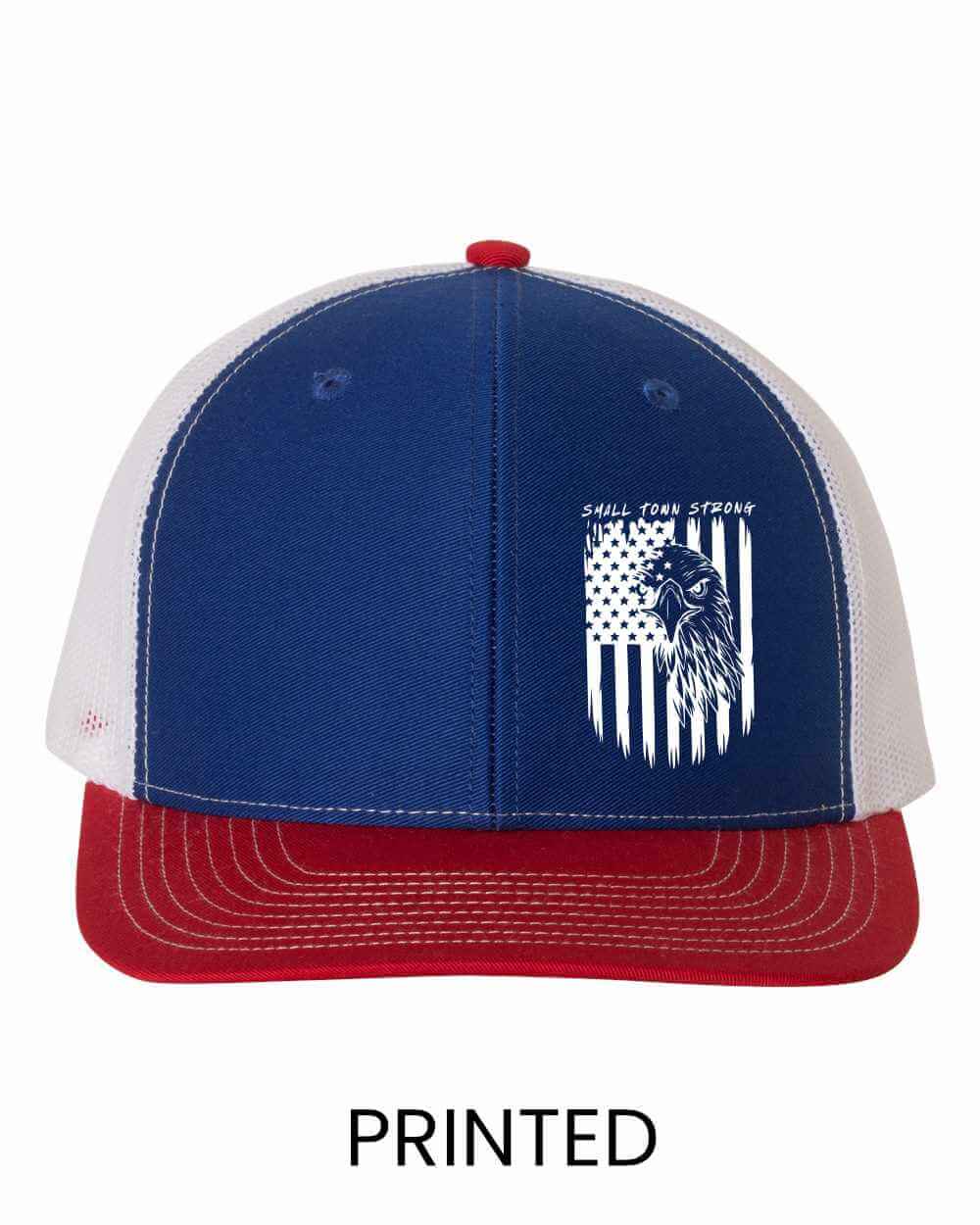 American flag hat with lion STILL FOR STRONG print
