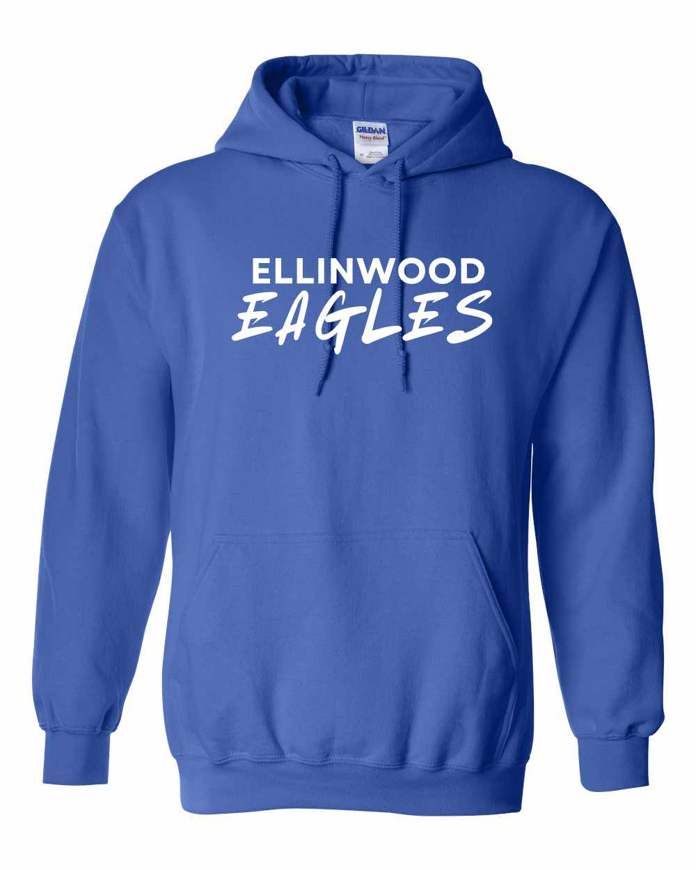 Ellinwood Eagles blue hoodie - 18500front