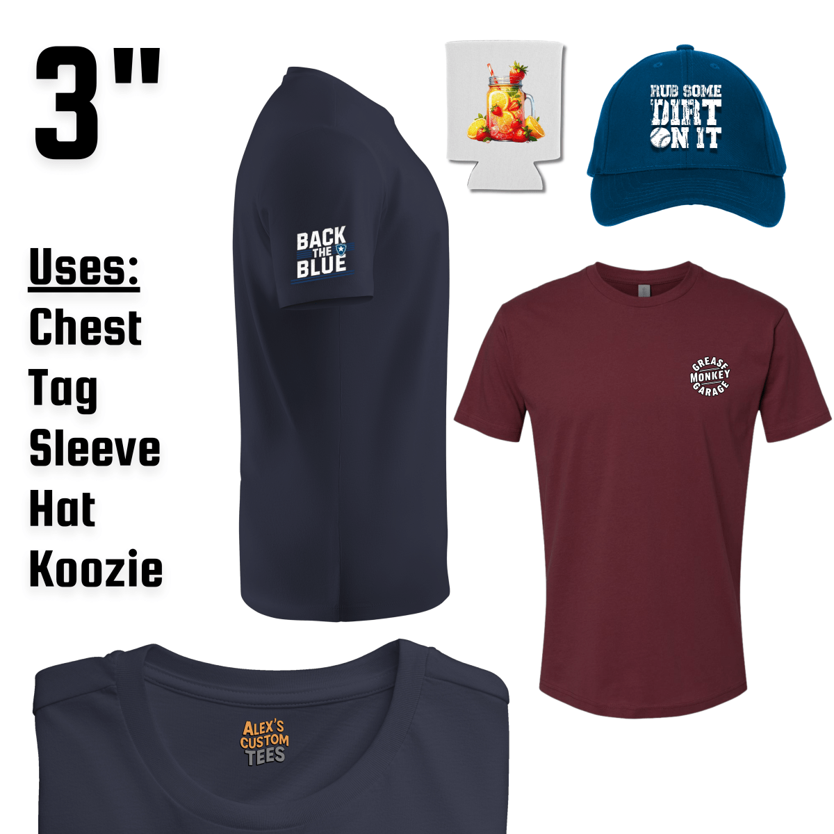 Custom DTF Heat Transfers By Size – Premium Quality & Fast