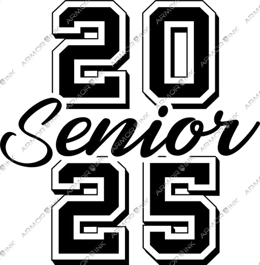 2025 Senior Black DTF Transfer