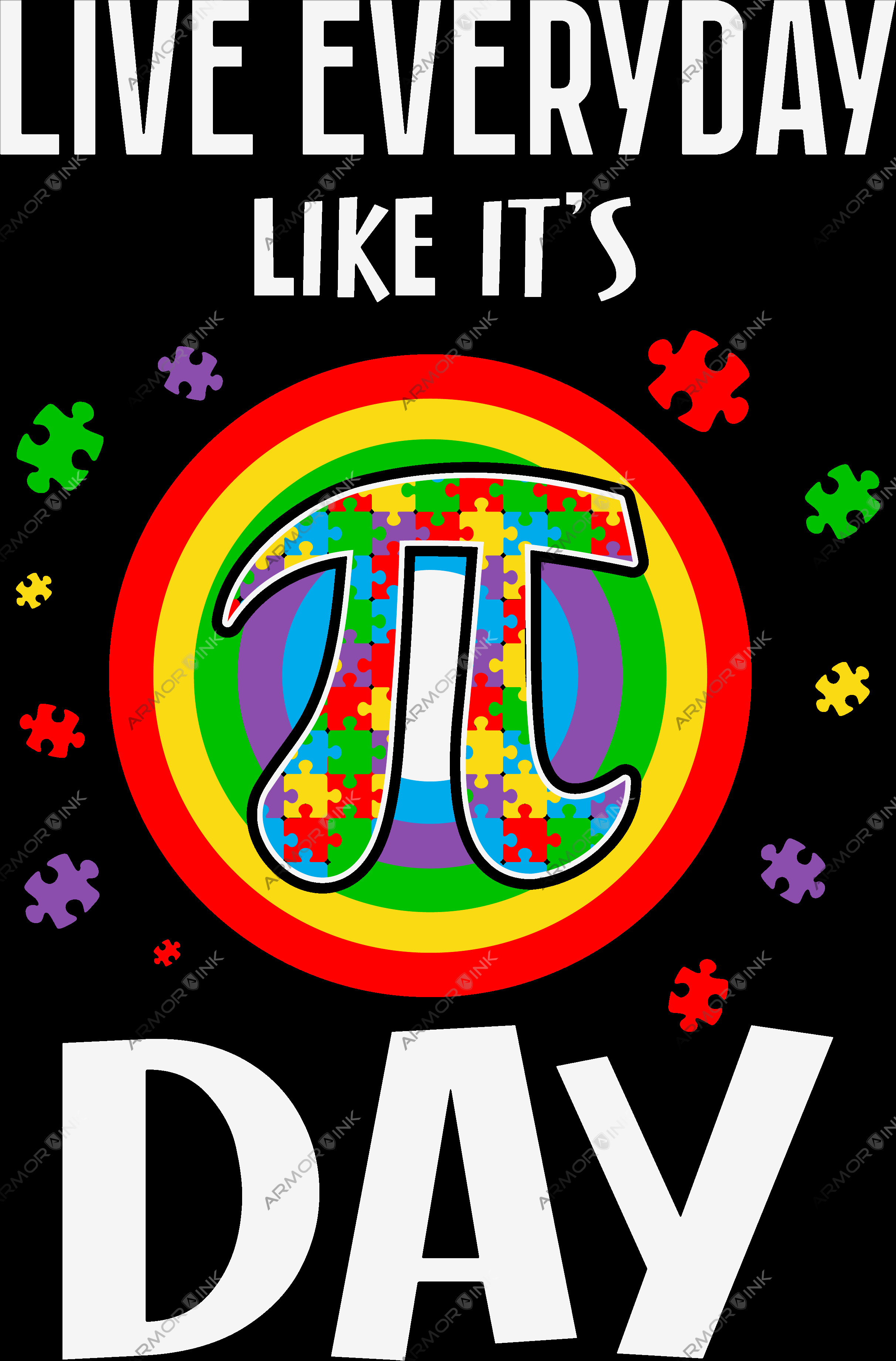 Autism Awareness Pi Day DTF Transfer