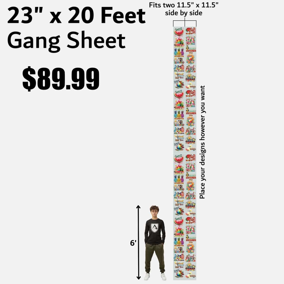 23" Custom DTF Gang Sheets Builder - Armor Ink