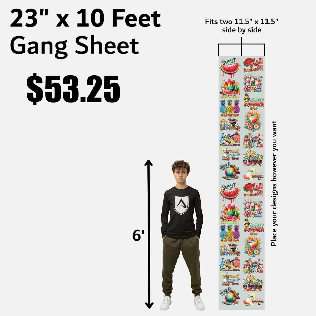 23" Custom DTF Gang Sheets Builder - Armor Ink