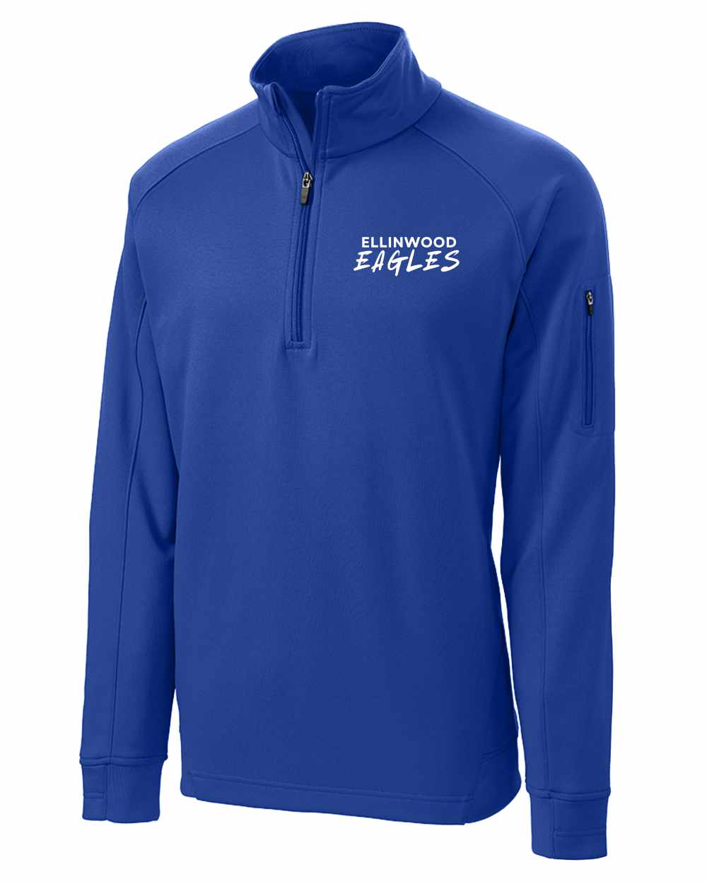 Ellinwood Eagles blue quarter-zip sweatshirt