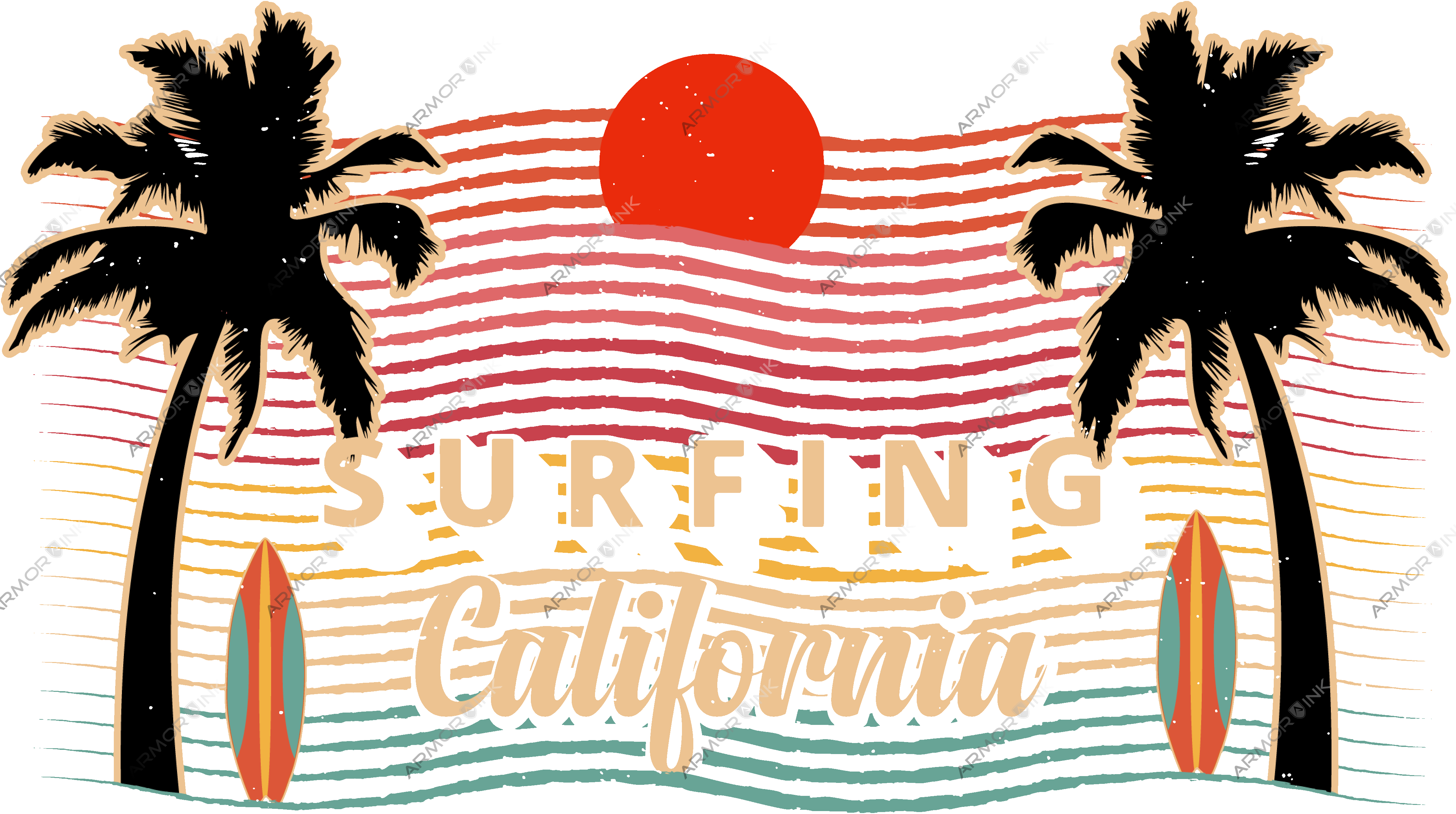 California Surfing DTF Transfer