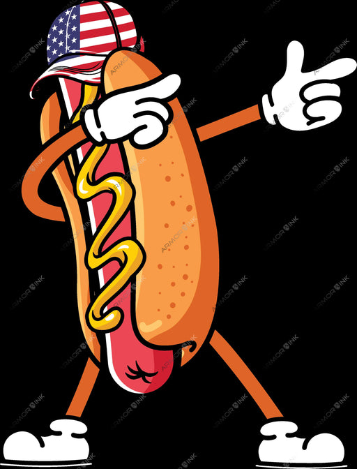 4th Of July Hotdog DTF Transfer