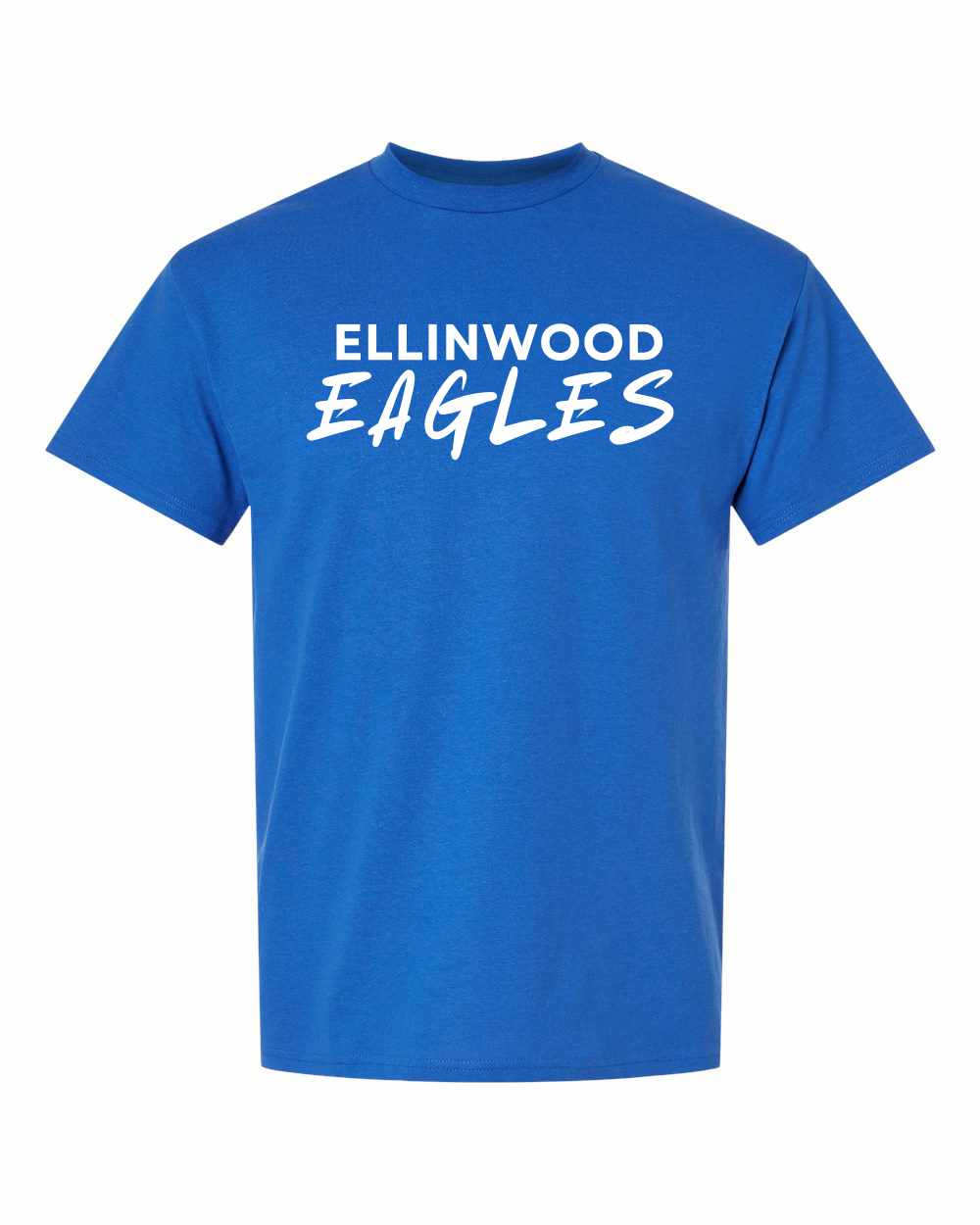 Ellinwood Eagles blue t-shirt - front view