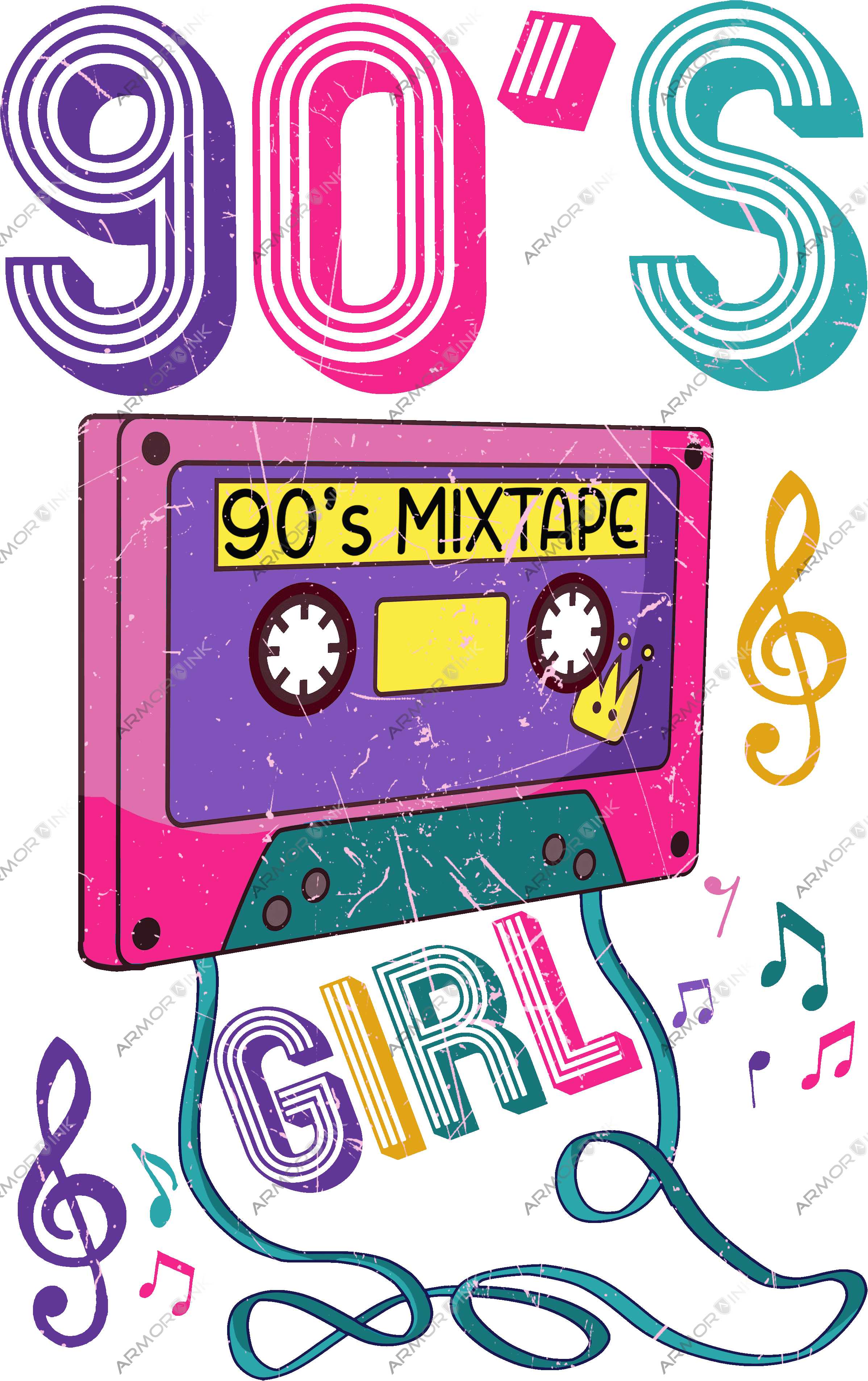 90s Mixtape Girl Transfer