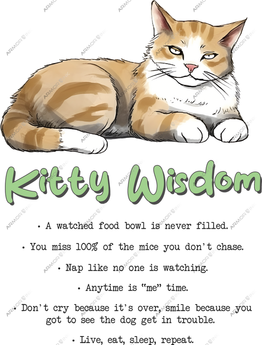 Kitty Wisdom DTF Transfer