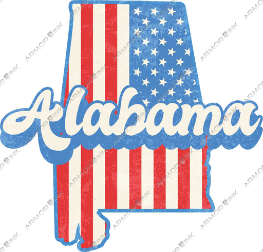 Alabama Flag DTF Transfer