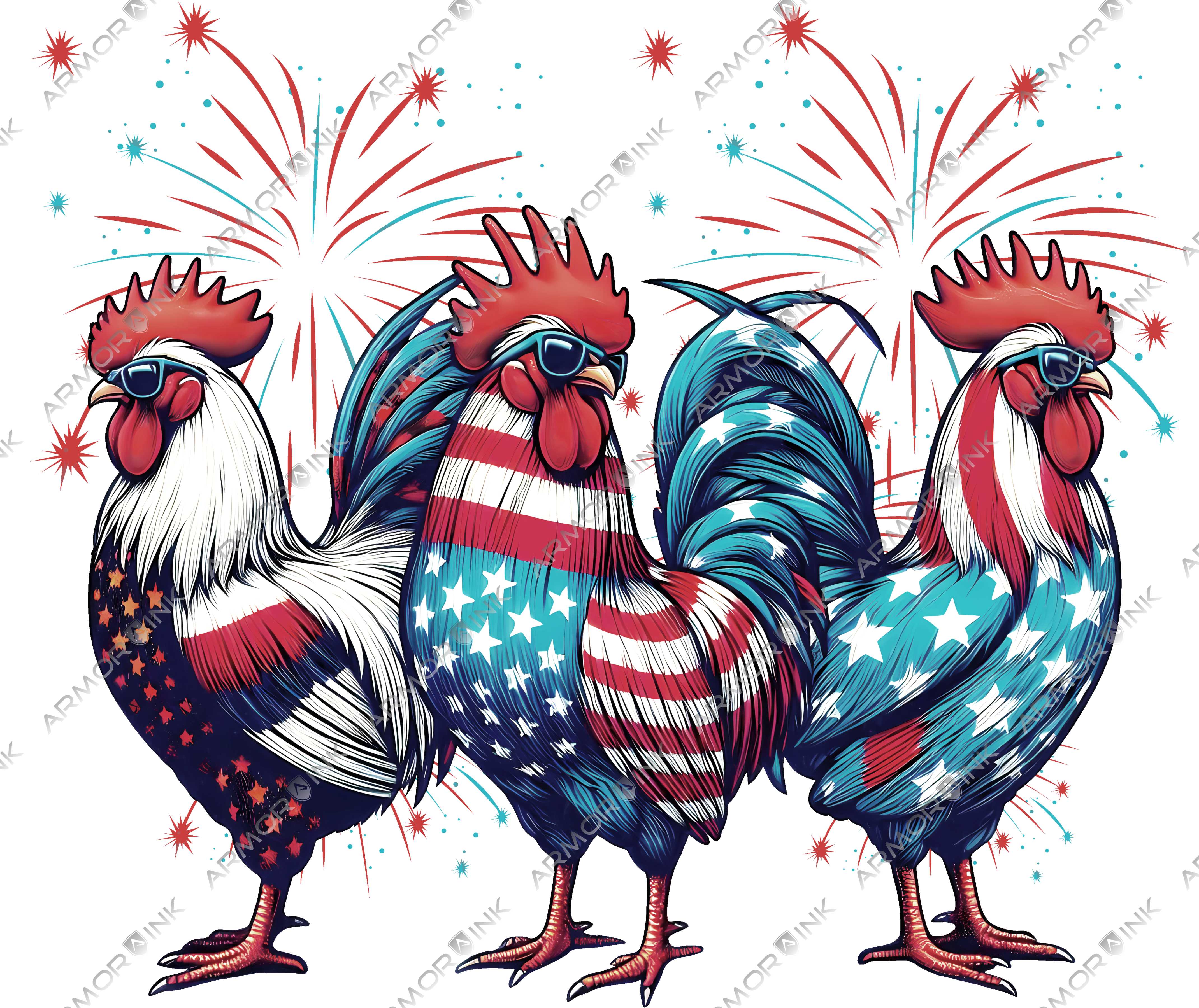 America Chickens DTF Transfer