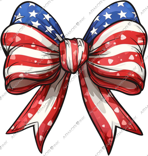 America Coquette Bow DTF Transfer