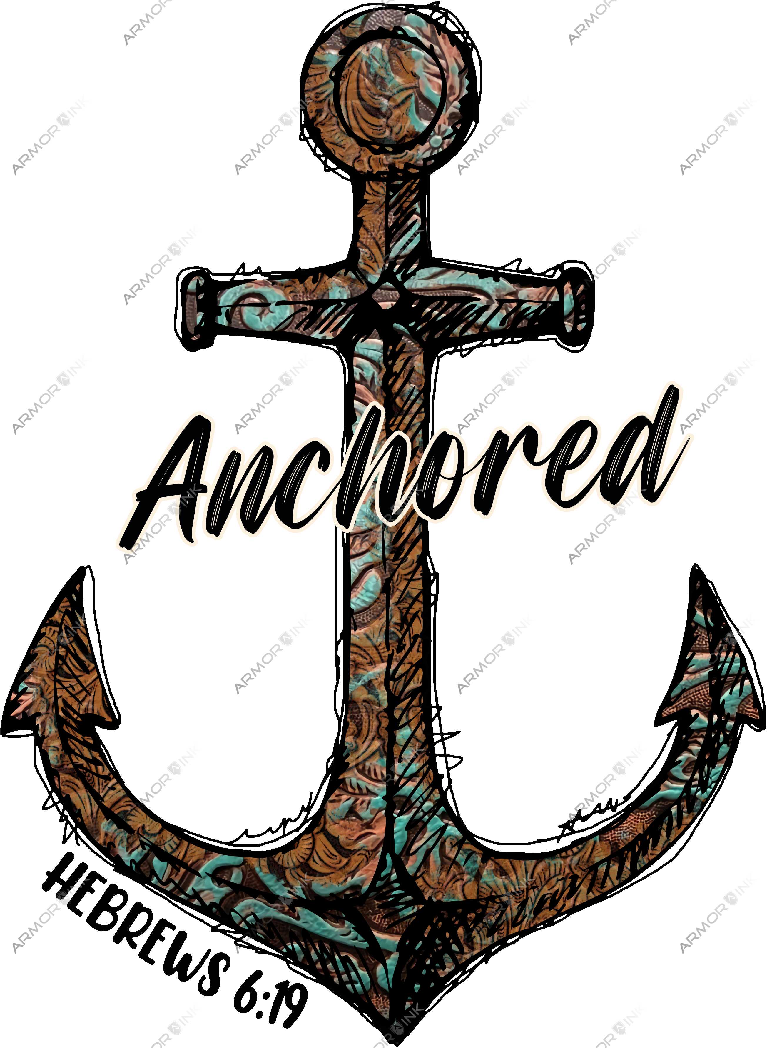 Anchored Hebrews 6:19 DTF Transfer