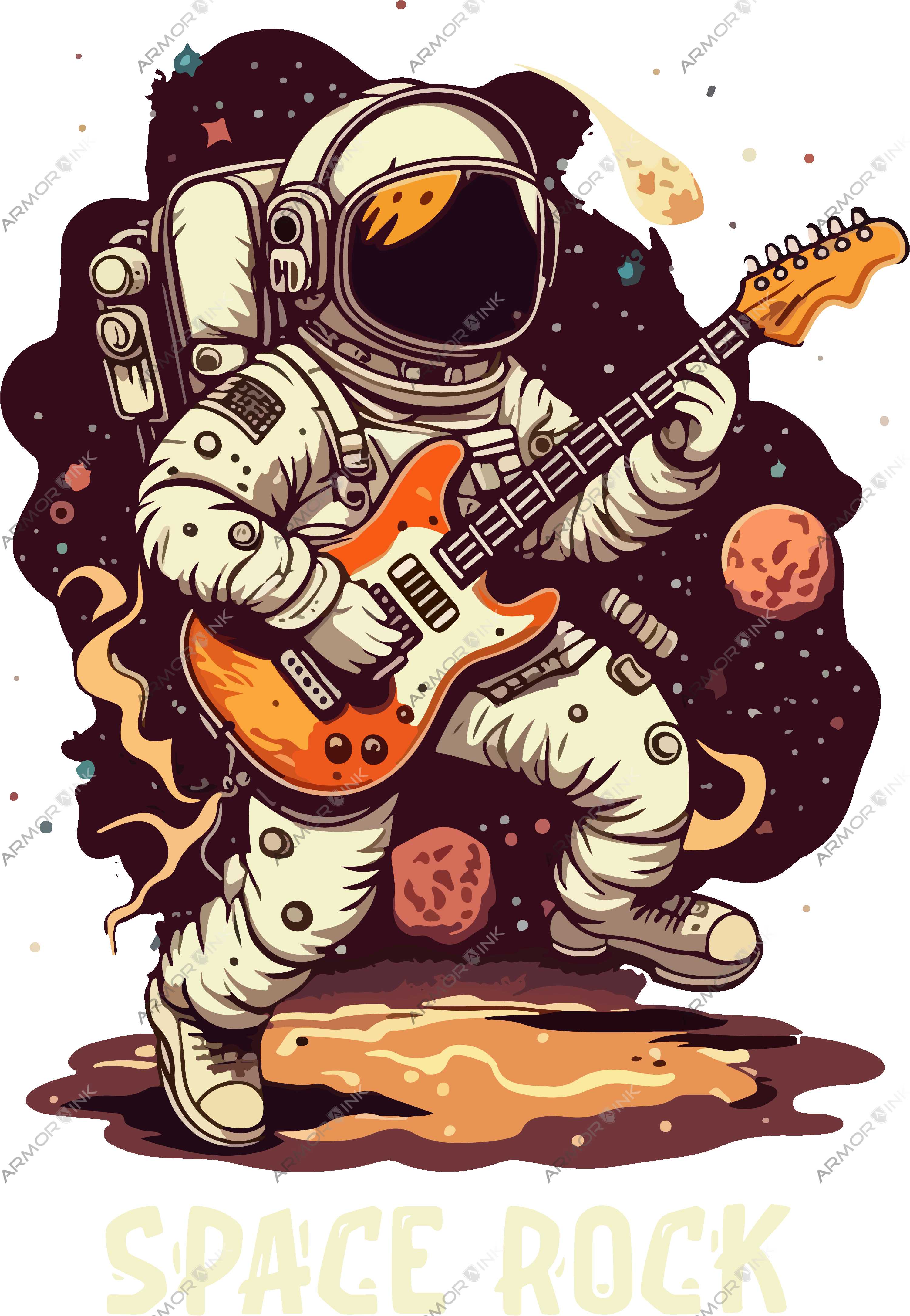 Astronaut Guitar DTF Transfer