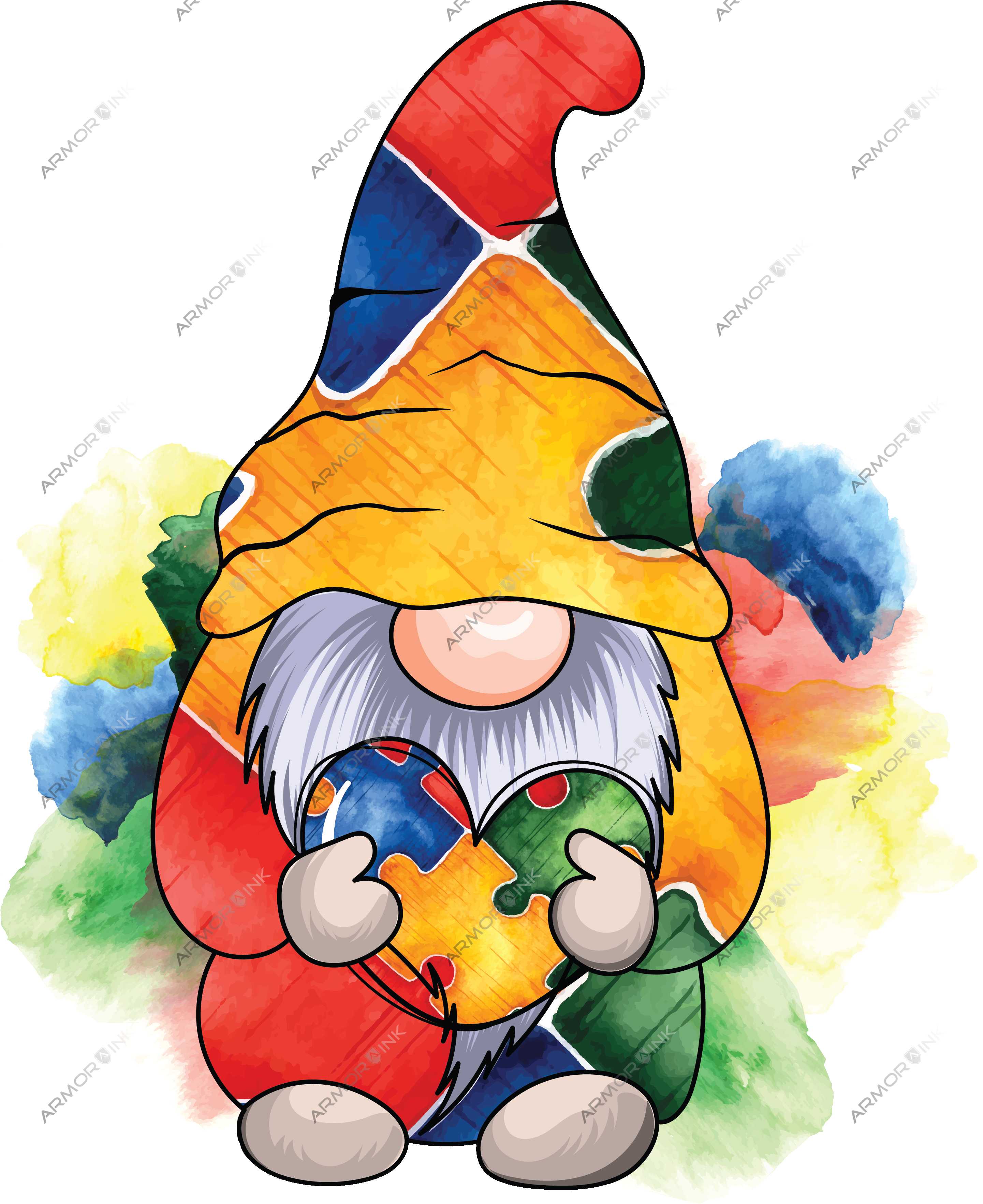 Autism Awareness Gnome DTF Transfer