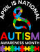 Autism Awareness Month DTF Transfer
