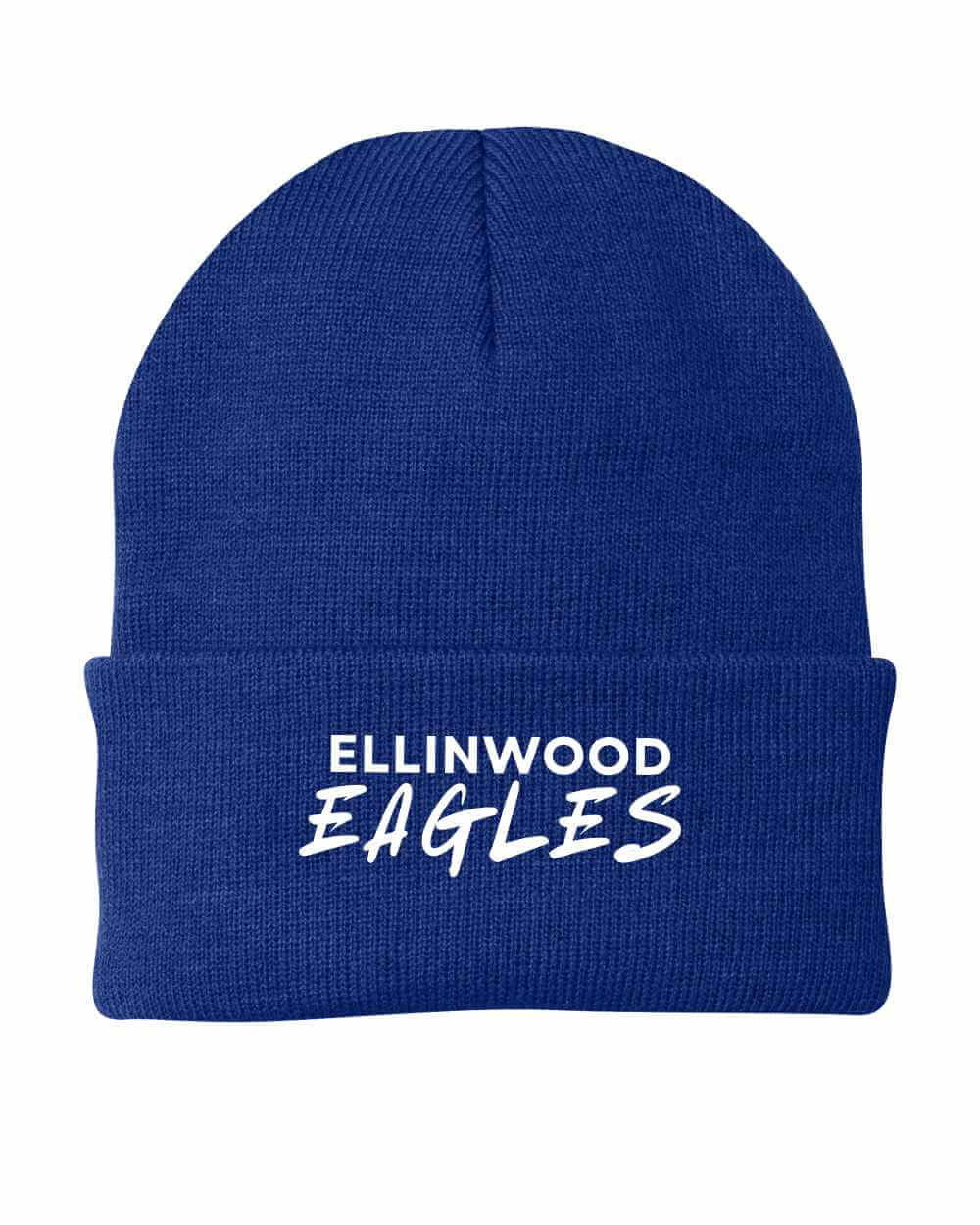 Blue Ellinwood Eagles beanie