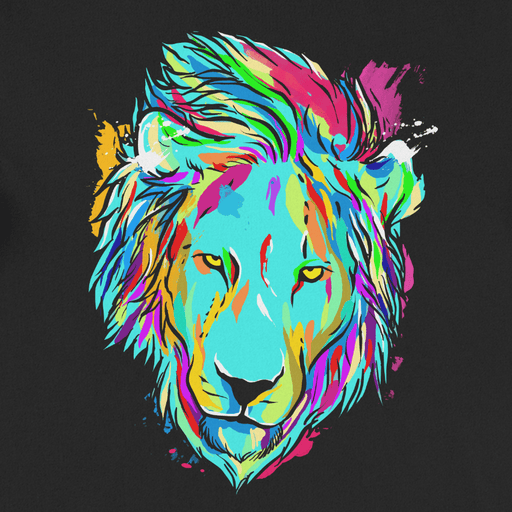 Watercolor Lion DTF Transfer