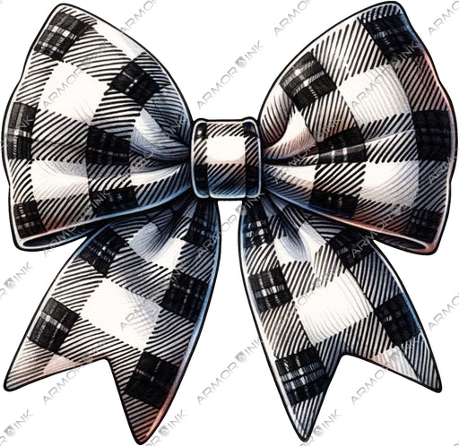 Black and White Coquette Bow DTF Transfer