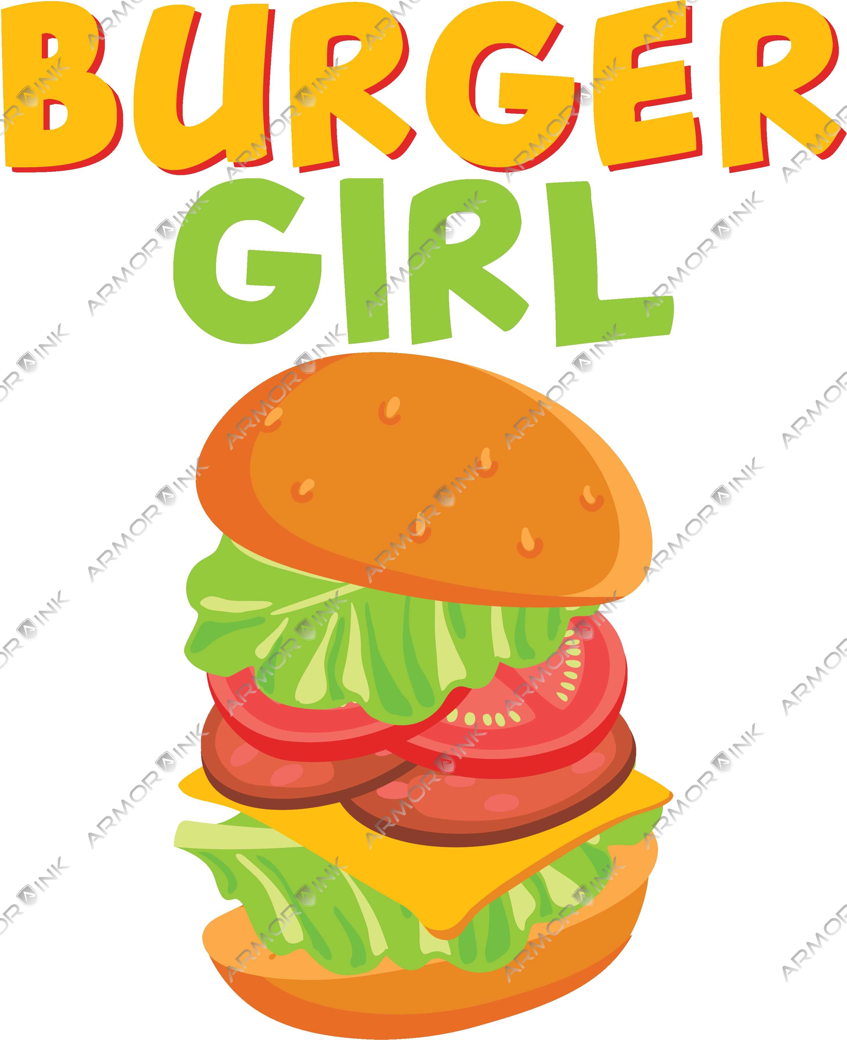 Burger Girl DTF Transfer