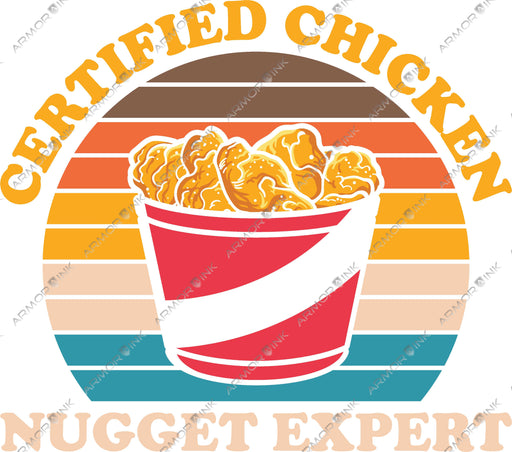 Certified Chicken Nugget Expert DTF Transfer