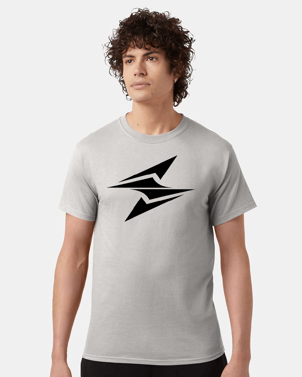 Champion T425 Ash front high model shirt with black logo