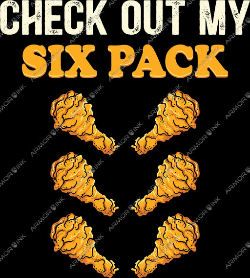 Check Out My Six Pack DTF Transfer