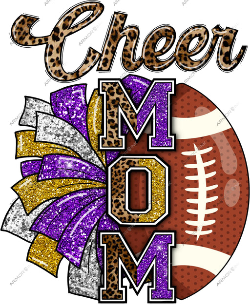 Cheer Mom Purple And Gold DTFTransfer
