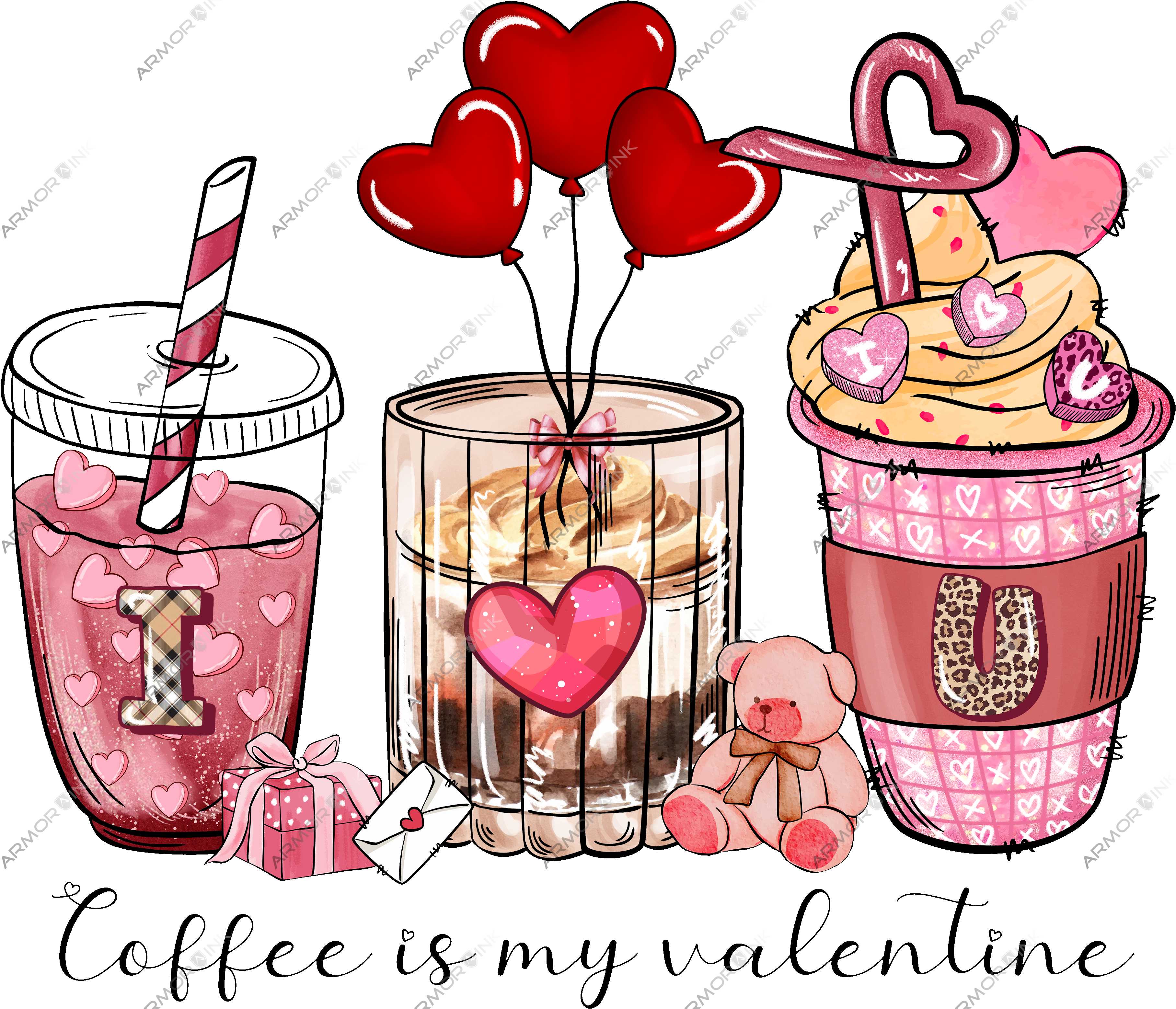 Coffee Is My Valentine DTF Transfer