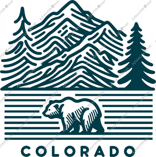 Colorado Bear Lineart DTF Transfer