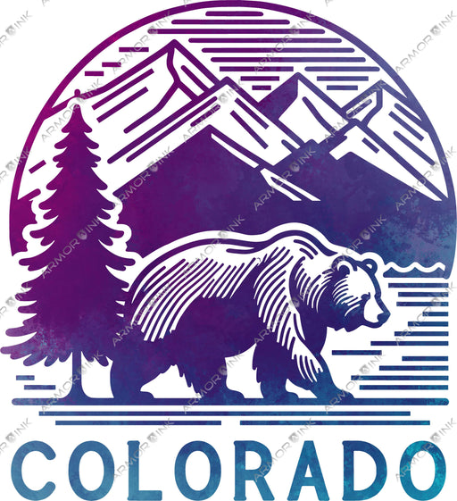 Colorado Bear Lineart DTF Transfer