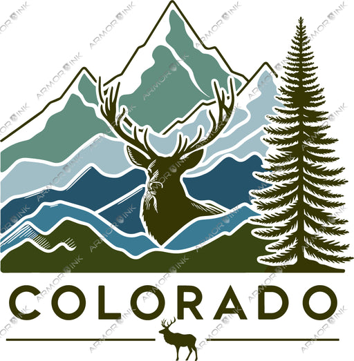 Colorado Elk DTF Transfer