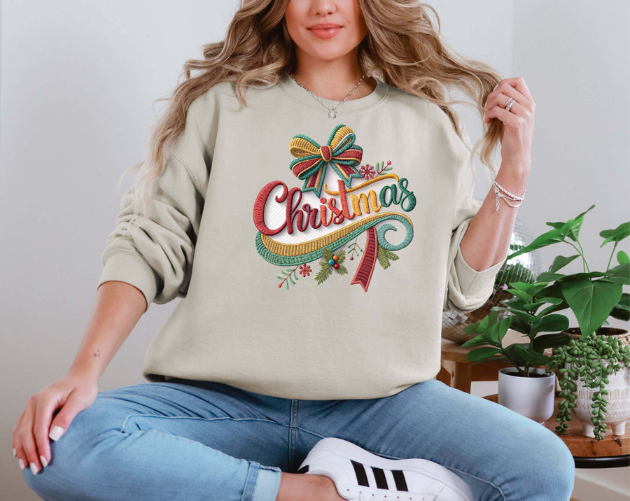 Crochet Christmas DTF transfer