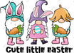 Cute Little Easter Gnomes DTF Transfer