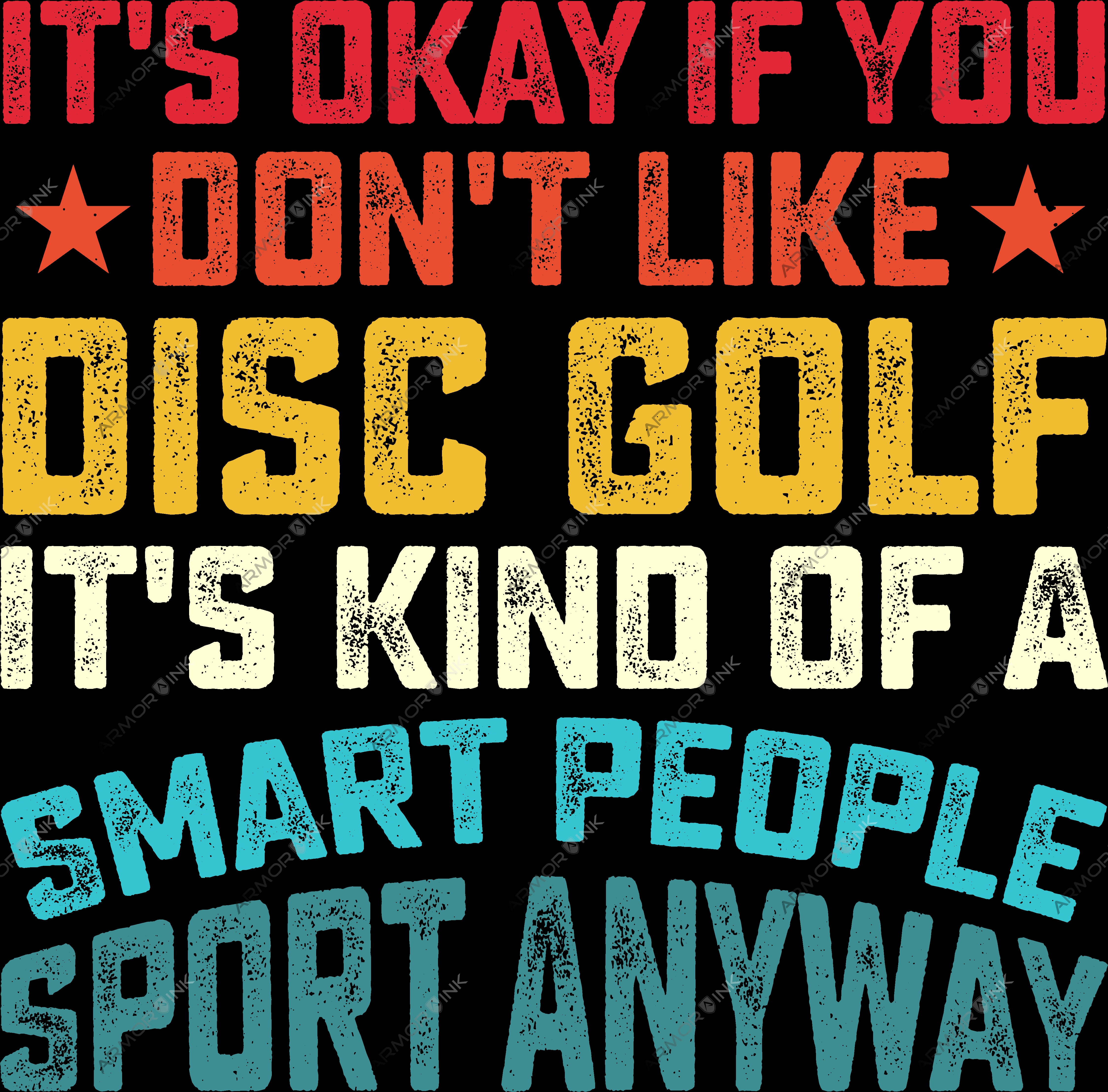 Disc Golf Smart People DTF Transfer