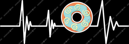 Donut Heartbeat DTF Transfer