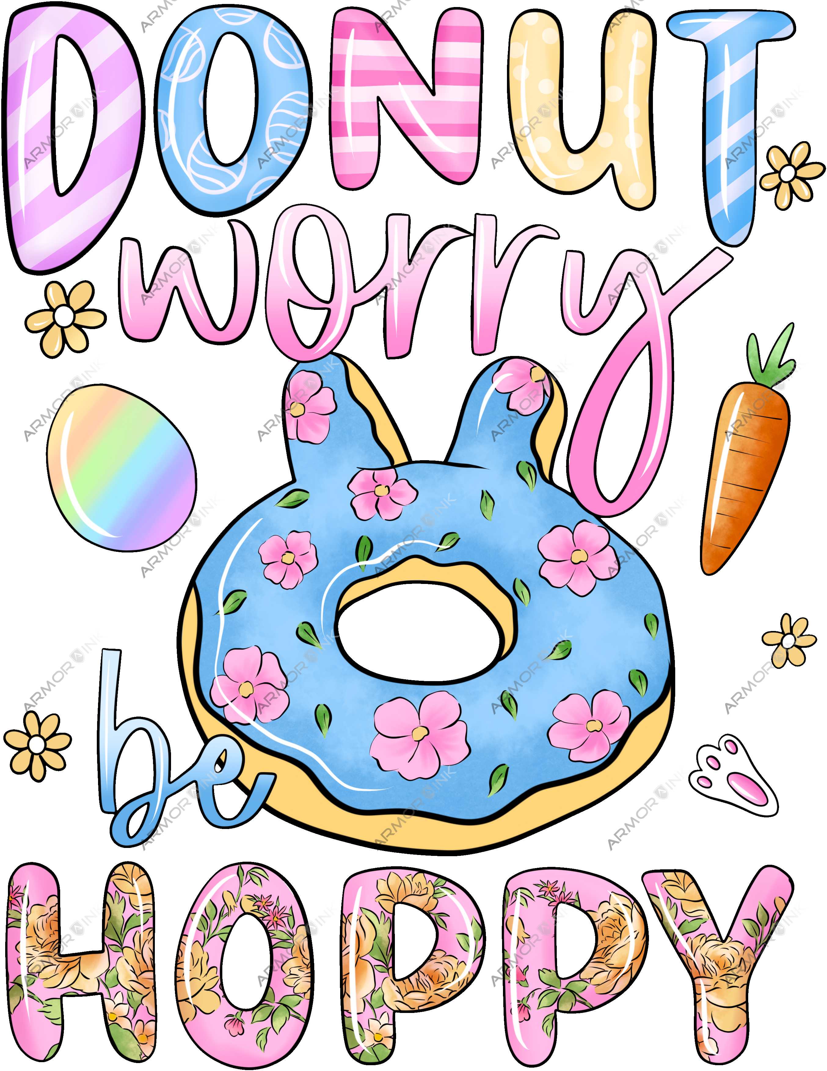 Donut Worry Be Hoppy DTF Transfer