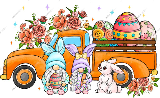 Easter Gnomes & Truck DTF Transfer