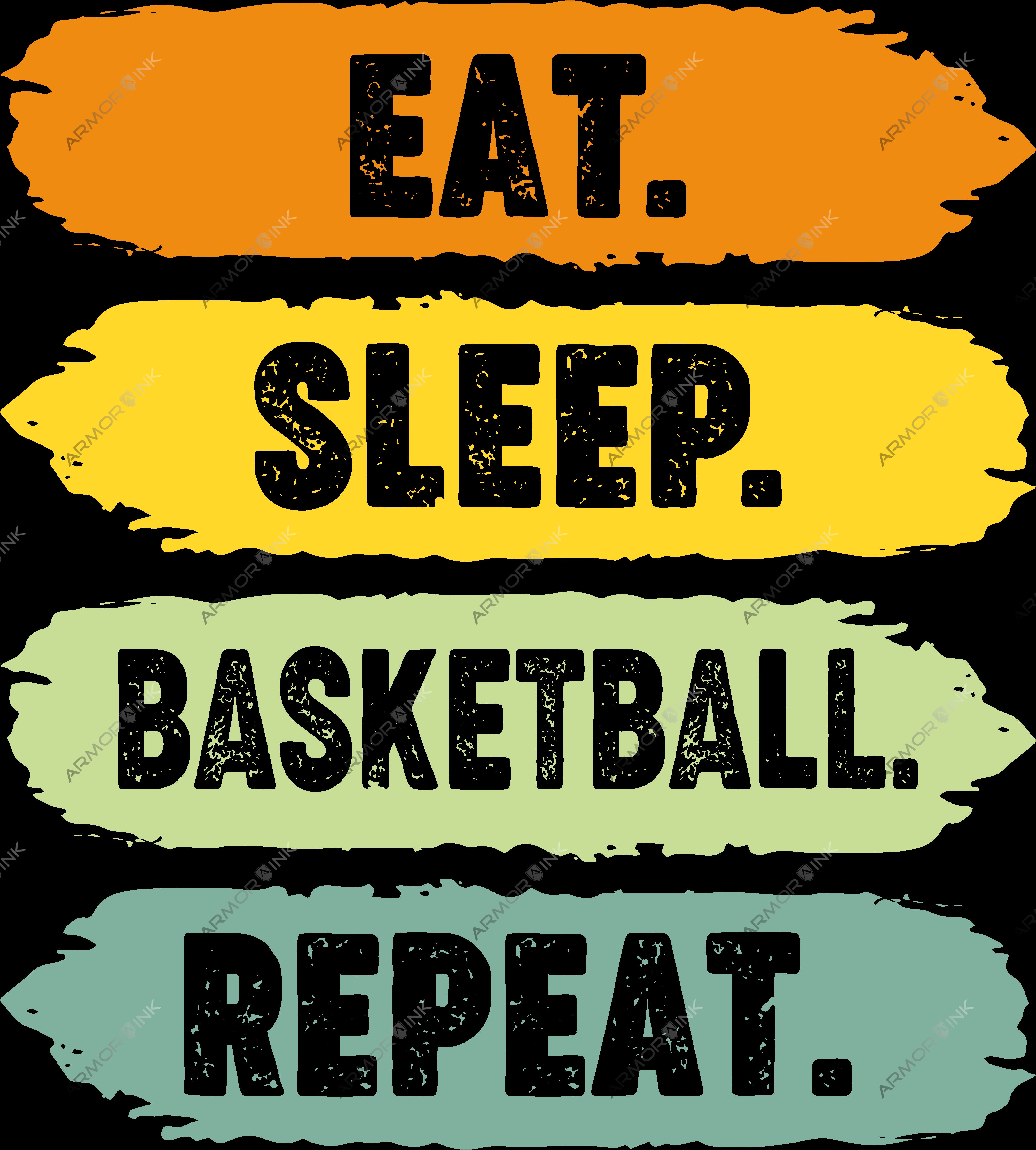 Eat, Sleep, Basketball, Repeat DTF Transfer