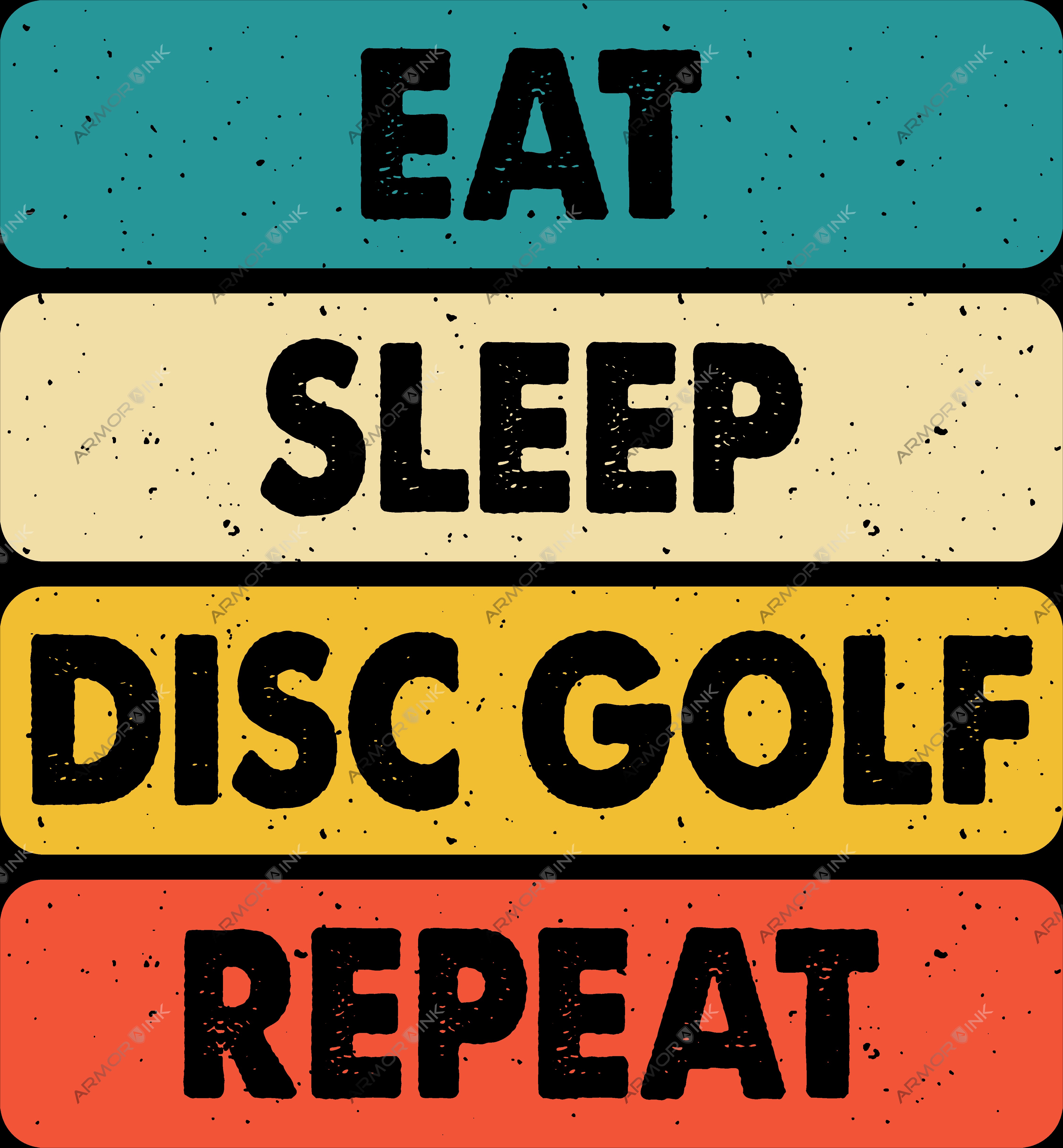 Eat Sleep Disc Golf Repeat DTF Transfer