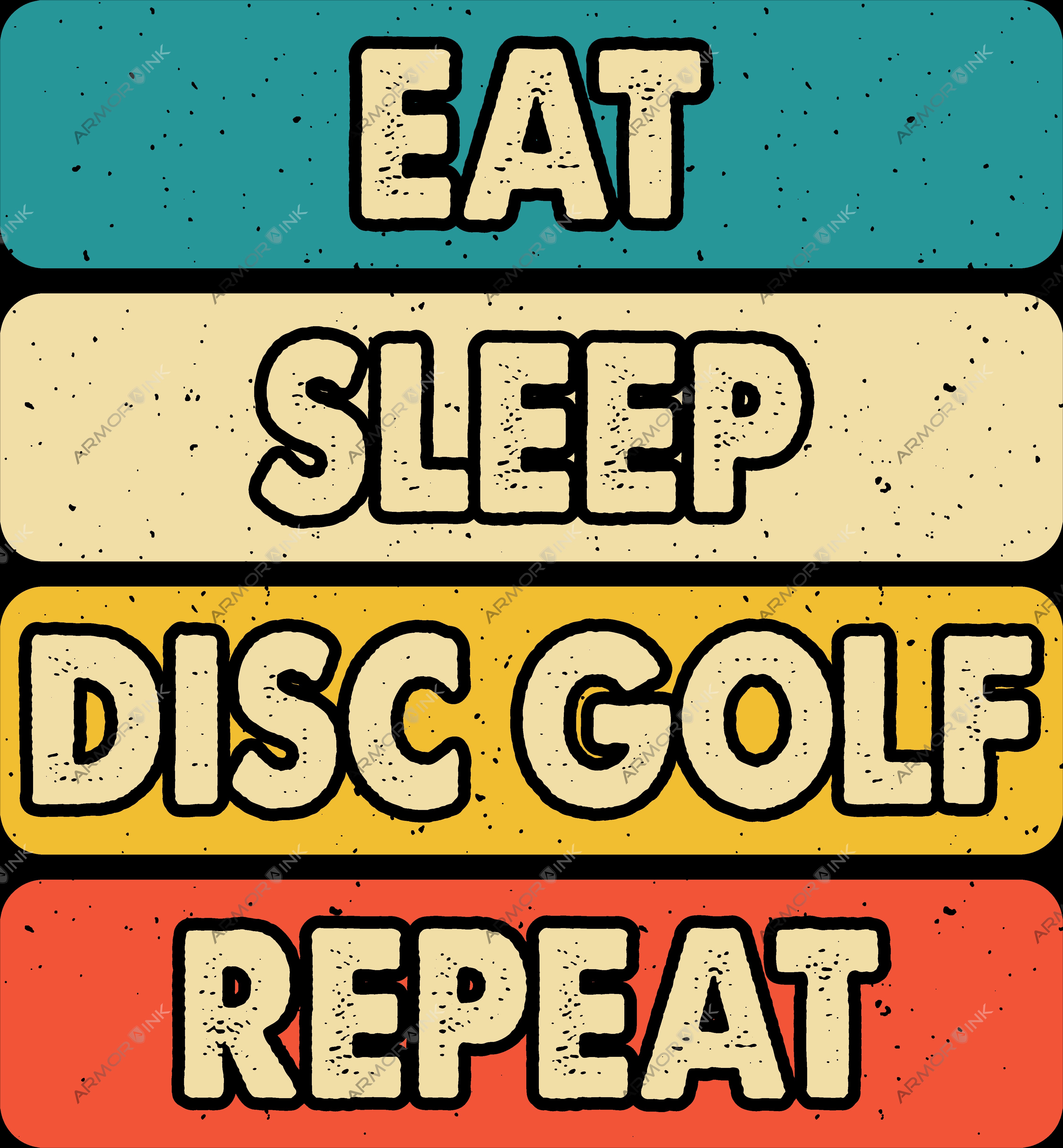 Eat Sleep Disc Golf Repeat DTF Transfer