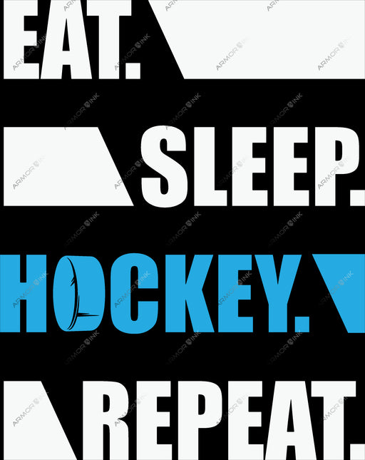 Eat Sleep Hockey Repeat DTF Transfer