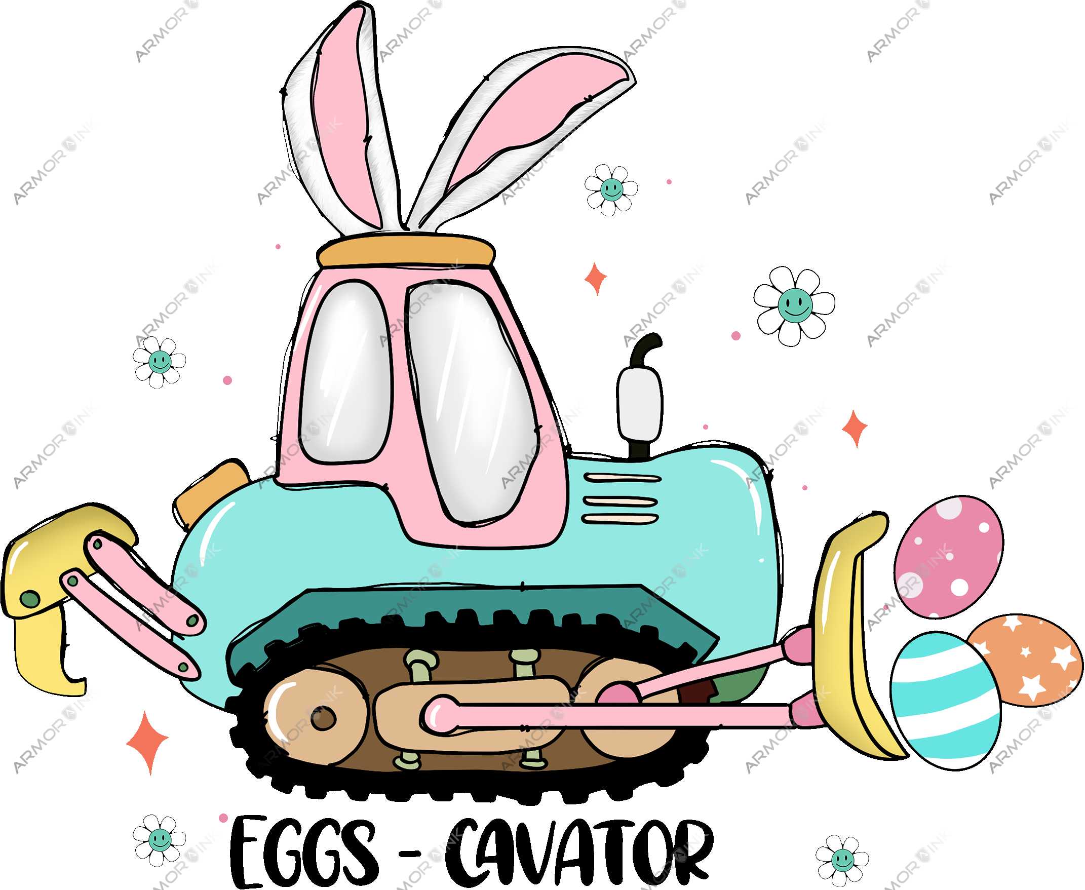 Eggs Cavator DTF Transfer