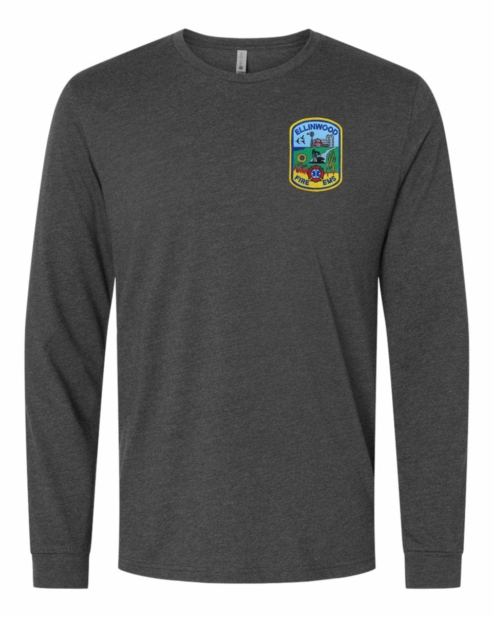 Ellinwood Fire & EMS Badge - Armor InkArmor InkArmor Ink60992542Long SleeveHeather CharcoalAdult XSEllinwood Fire & EMS Badge
