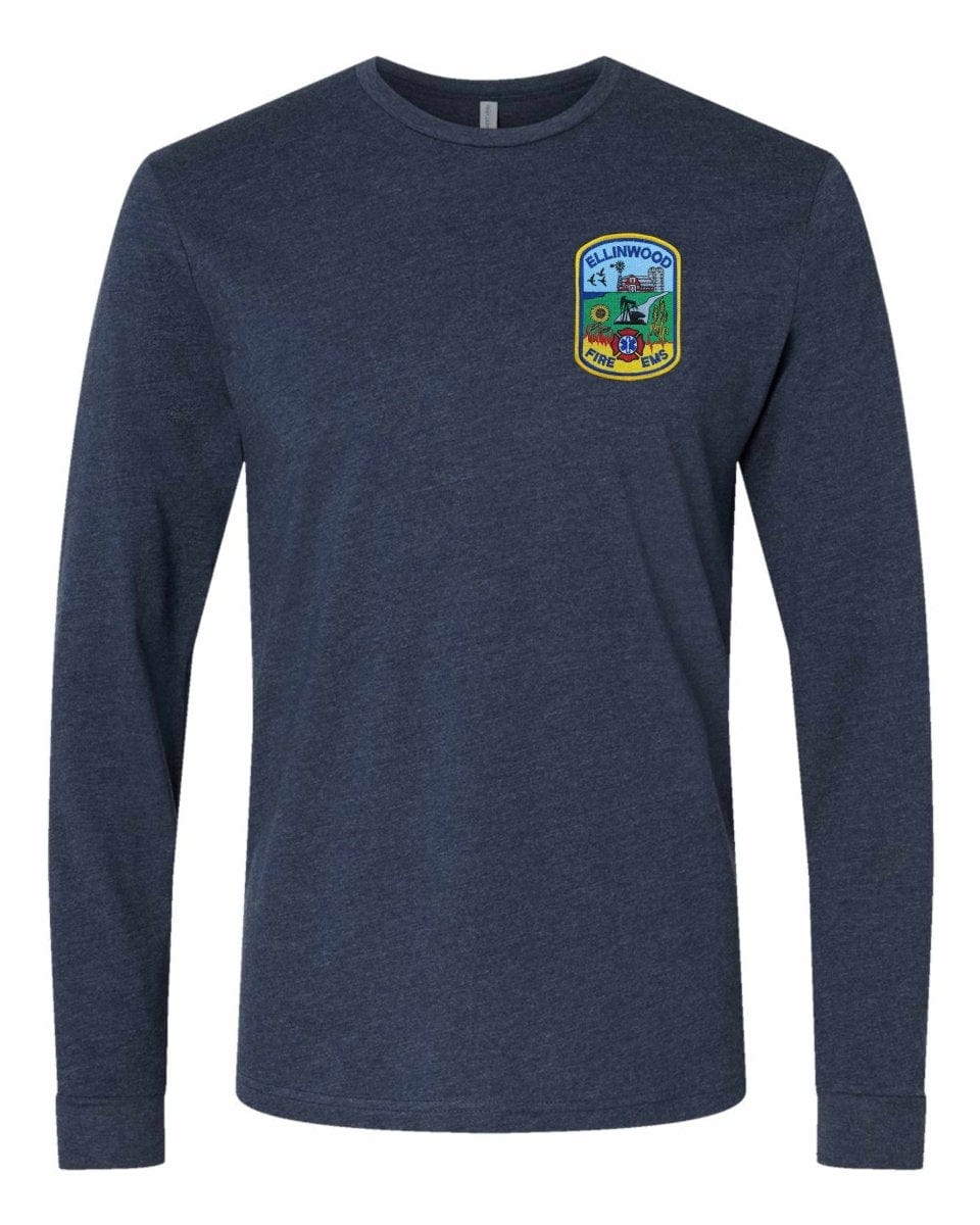 Ellinwood Fire & EMS Badge - Armor InkArmor InkArmor Ink61582366Long SleeveHeather Midnight NavyAdult XSEllinwood Fire & EMS Badge