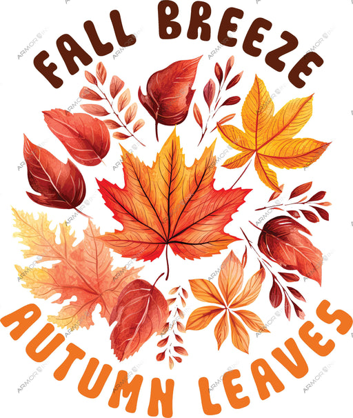 Fall Breeze Autumn Leaves DTF Transfer