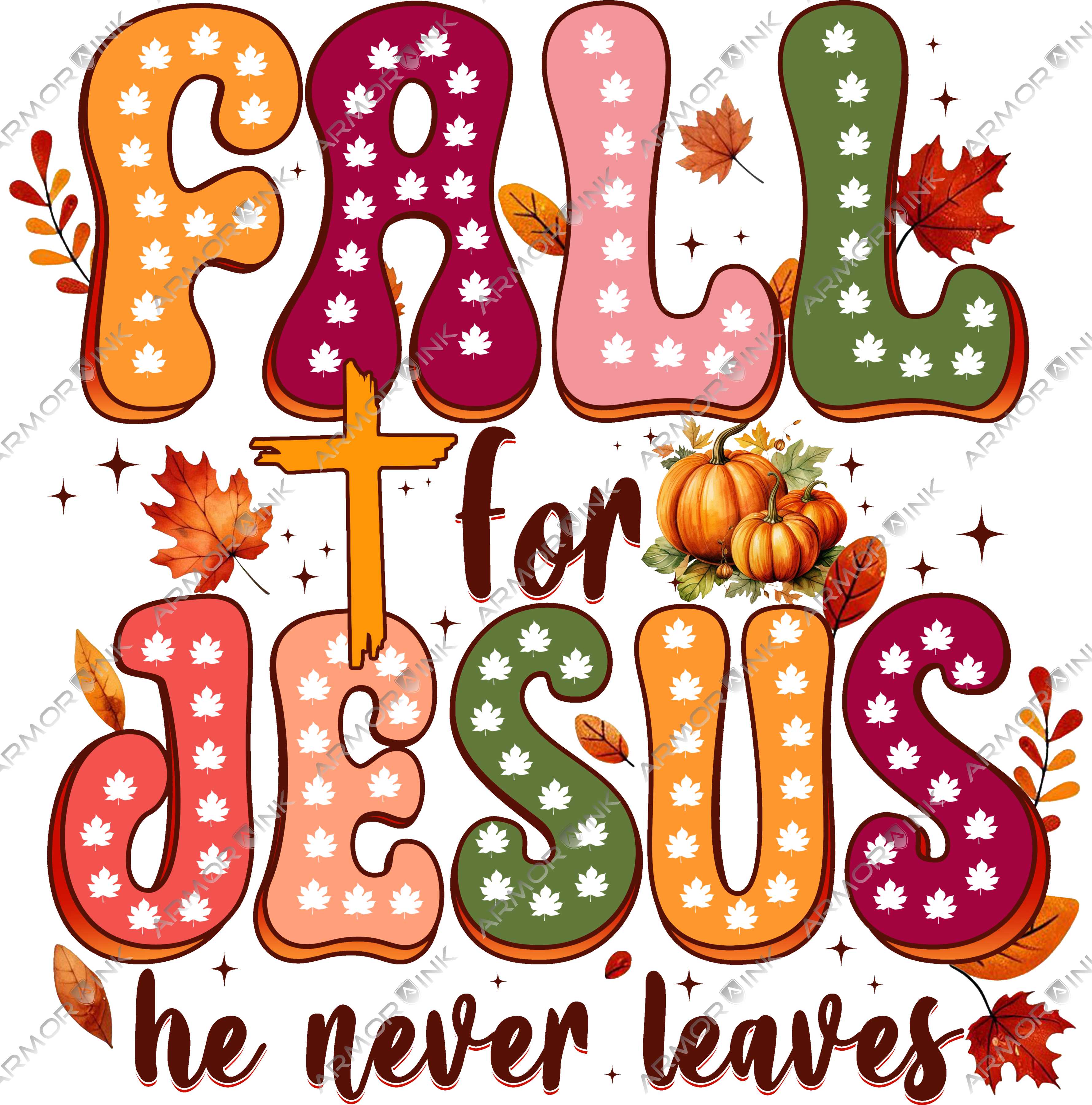 Fall for Jesus DTF Transfer