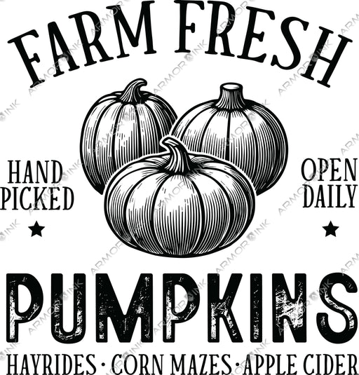 Farm Fresh Pumpkins Vibes DTF Transfer