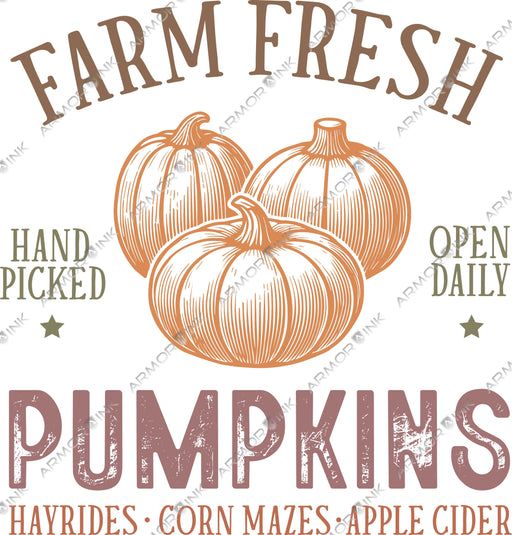 Farm Fresh Pumpkins Vibes DTF Transfer